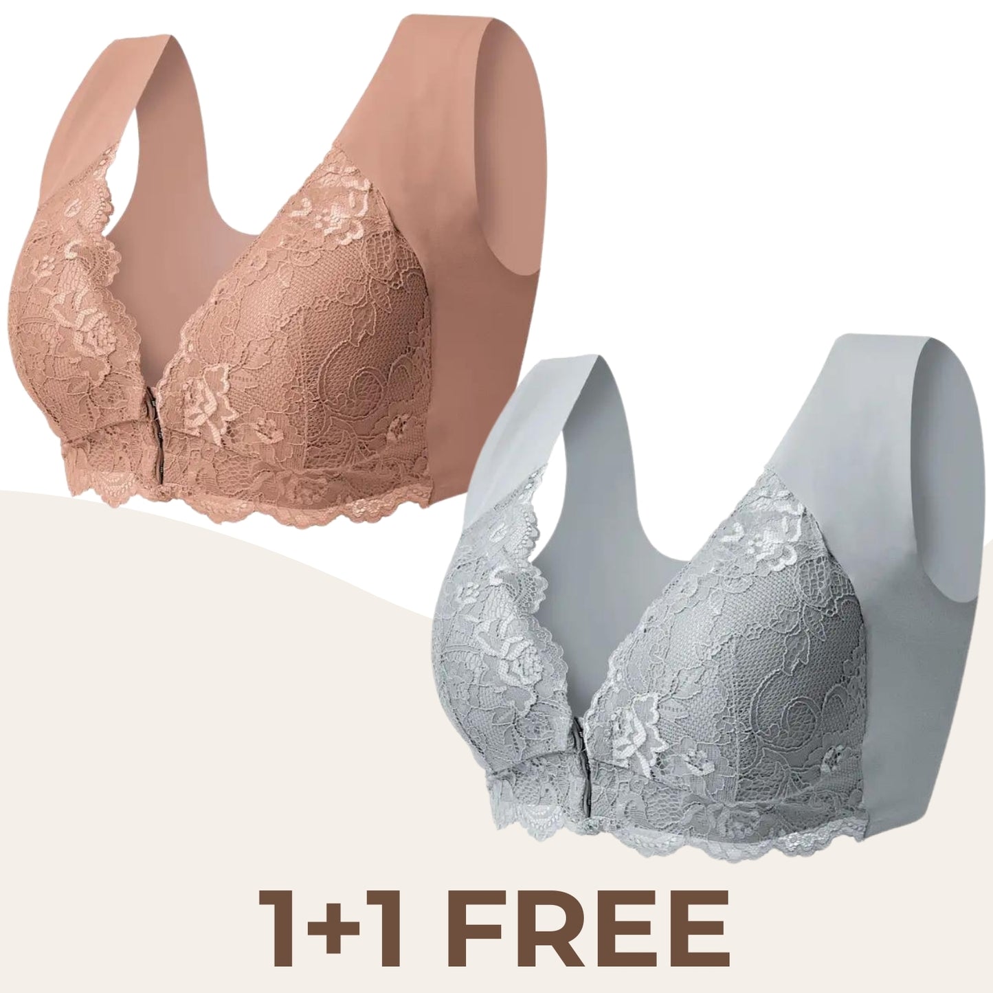 Eleva - (1+1 free) Comfortable support bra with closure