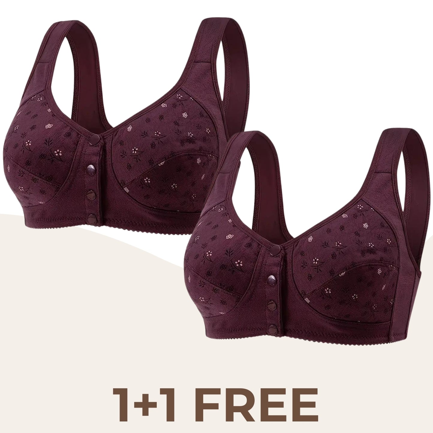 Volupta - (1+1 free) Comfortable support bra with closure