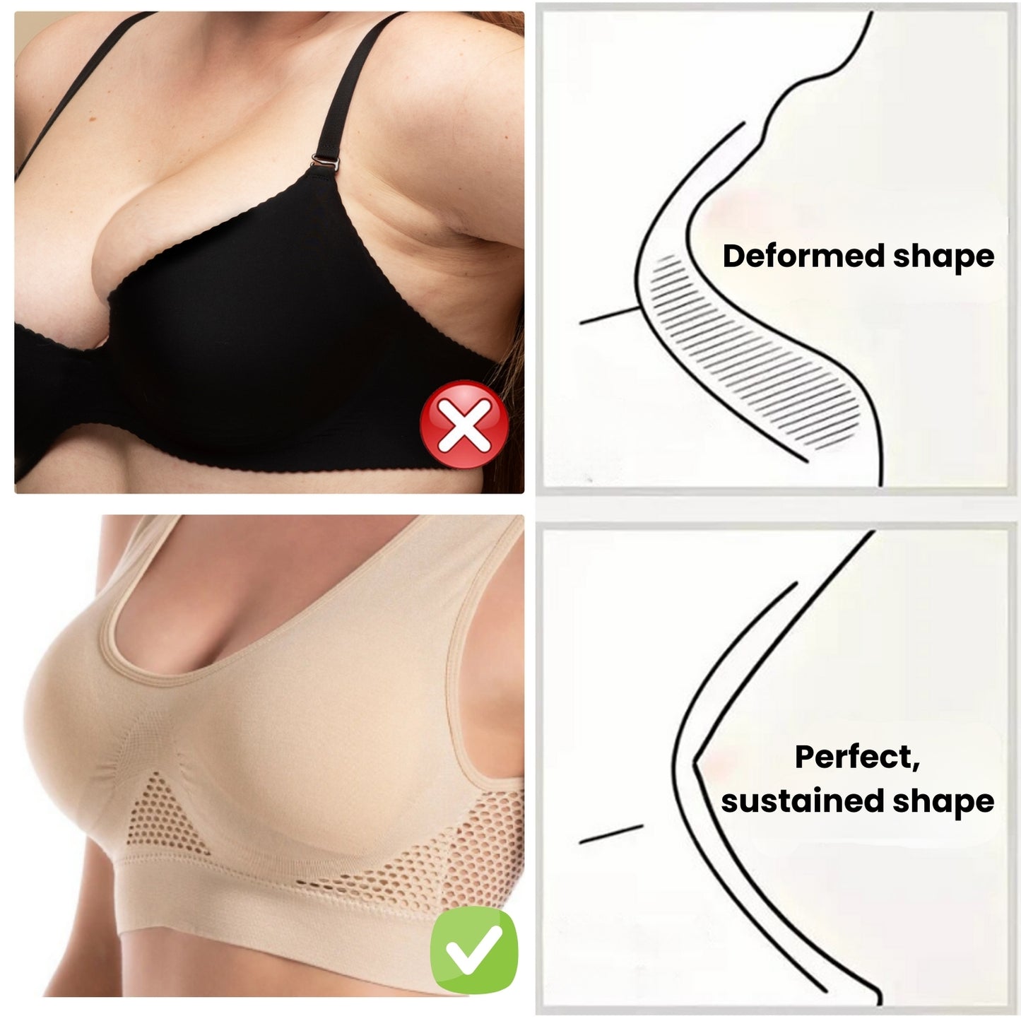 GracePose® - Push-up bra No-Wire (Pack of 3)