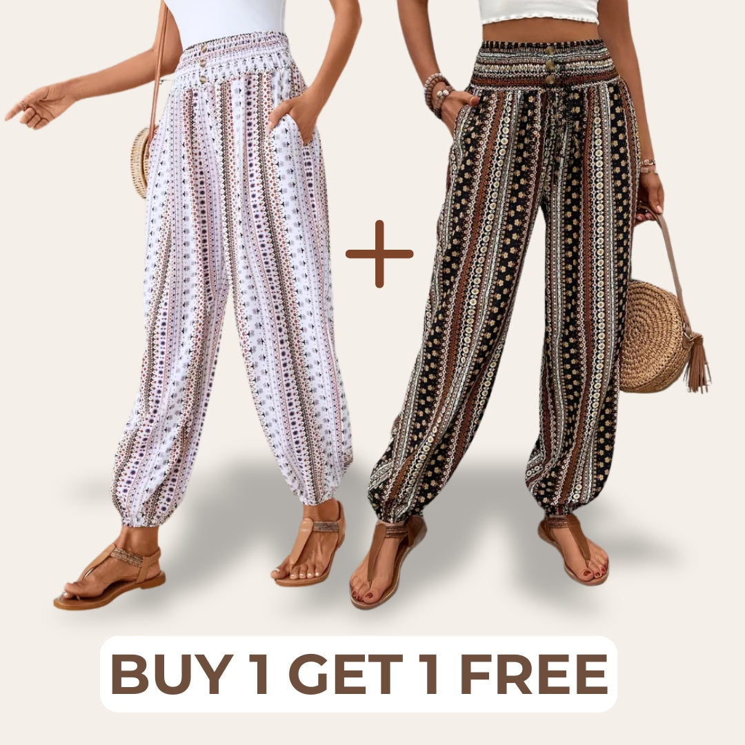 Buy 1 Get 1 Free - Mia Comfortable bohemian trousers