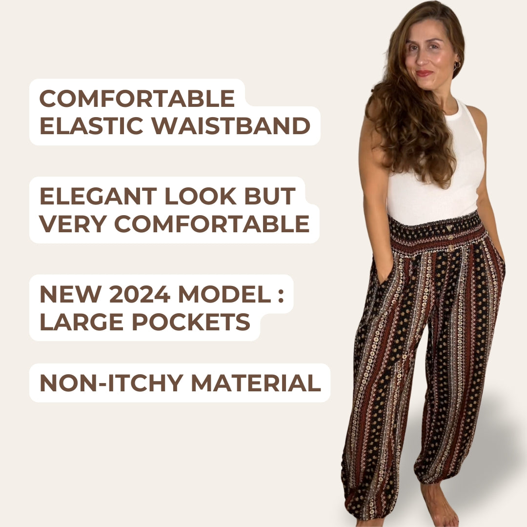 Buy 1 Get 1 Free - Mia Comfortable bohemian trousers